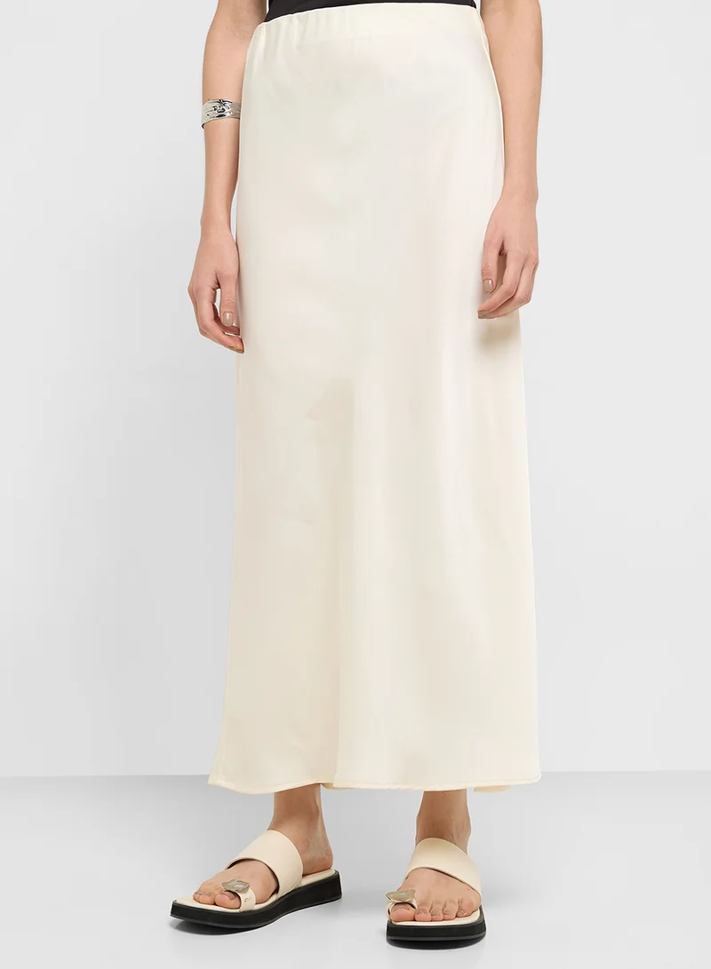 Ginger Satin Bias Cut Skirt