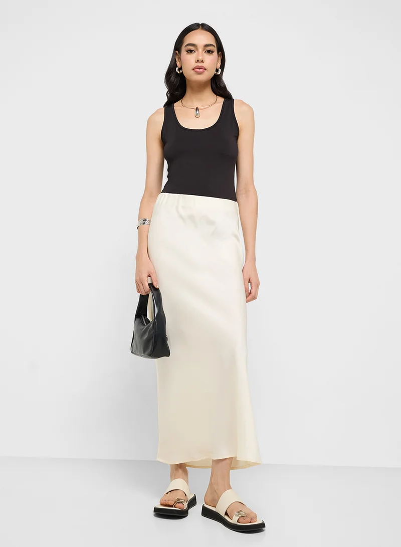 Ginger Satin Bias Cut Skirt