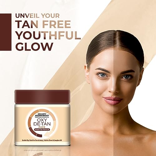 KEYA SETH AROMATHERAPY, DEVICE OF DROP Keya Seth Aromatherapy Oxy De Tan Removal for Glowing & Lighting oil Control, Anti Acne & Pimples Blemishes Pigmentation De Tan pack for Face & Body – No Ammonia & Blech. 50gm - Image 3