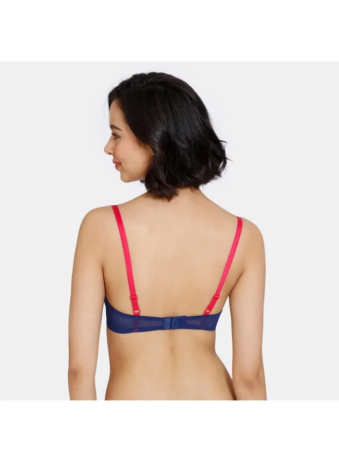 zivame Zivame Solid Padded Wired Bra with Hook and Eye Closure