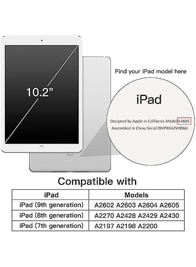 Jetech Rotating Case For Ipad 9 8 7 10.2 Inch 2021 2020 2019 Model 9Th 8Th 7Th Generation With Pencil Holder 360 Degree Rotation Protective Stand Cover Clear Back Auto Wake Sleep Gold - Image 2