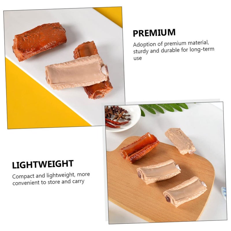 Realistic 4pcs Rib Models For Food Photography Kitchen Display Party Decoration - Image 5