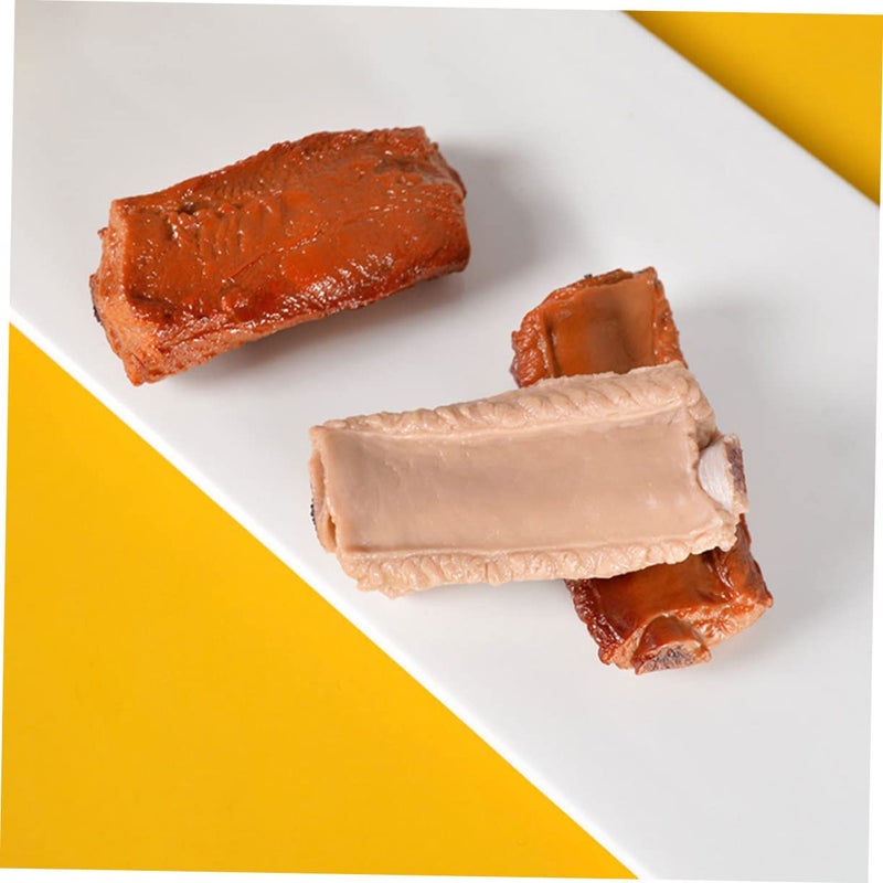 Realistic 4pcs Rib Models For Food Photography Kitchen Display Party Decoration - Image 3