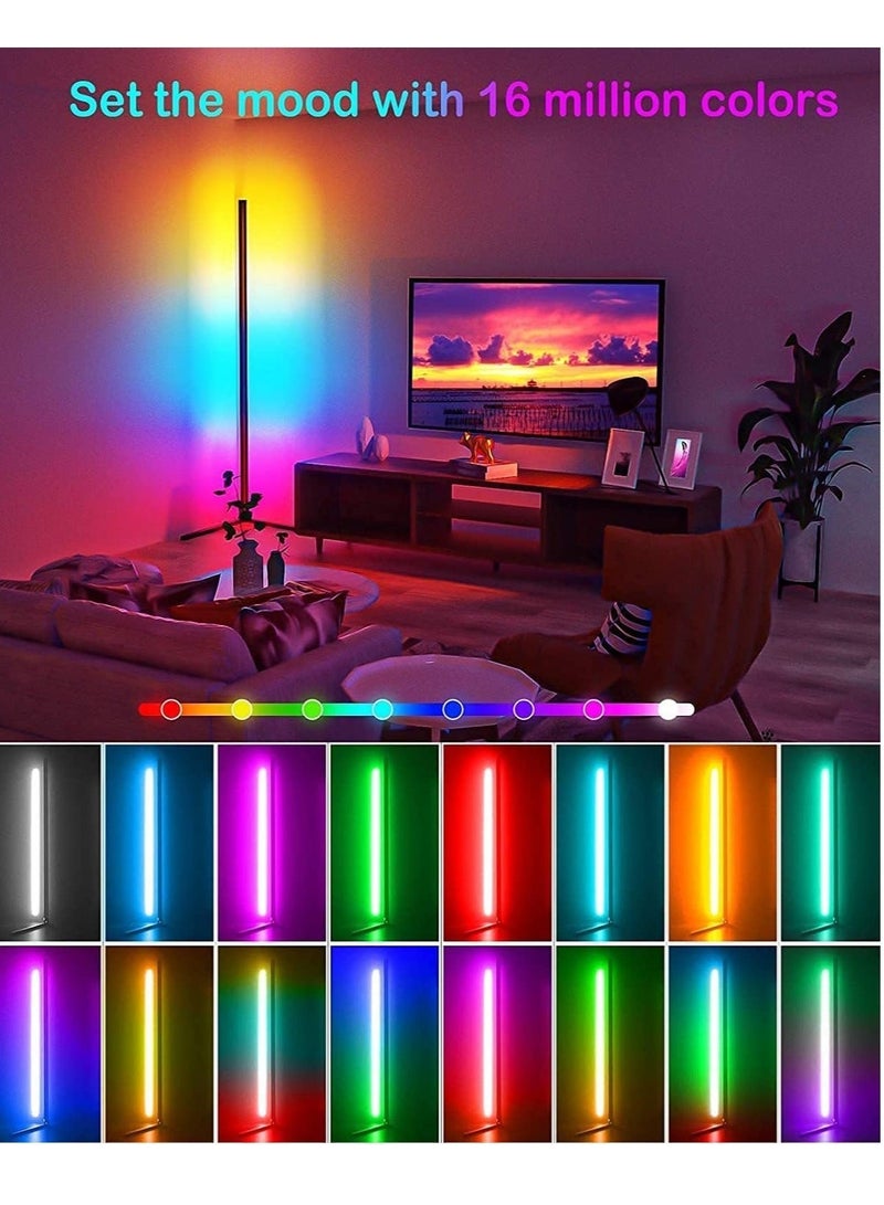 Raxoom ELTERAZONE  Corner Floor Lamp, RGB Color Changing Corner Lamp, Smart LED Floor Lamp Controlled by APP&Remote with Reactive Music Mode and DIY Mode, Dimmable LED Modern Floor Lamp - Image 2