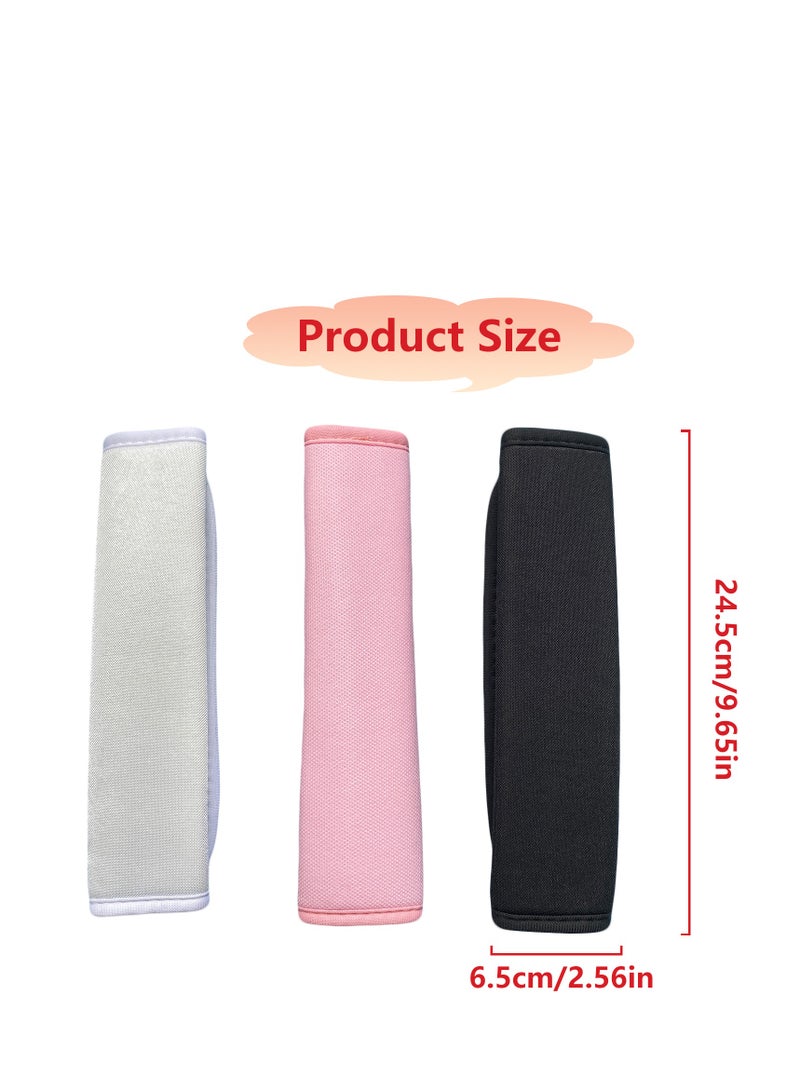 Generic 2 PCS Car Seat Belt Pads Cover Soft Seat belt Shoulder Pad Safety Belt Strap Shoulder Pad Comfortable Ice Silk Fabric(White)  - Image 3