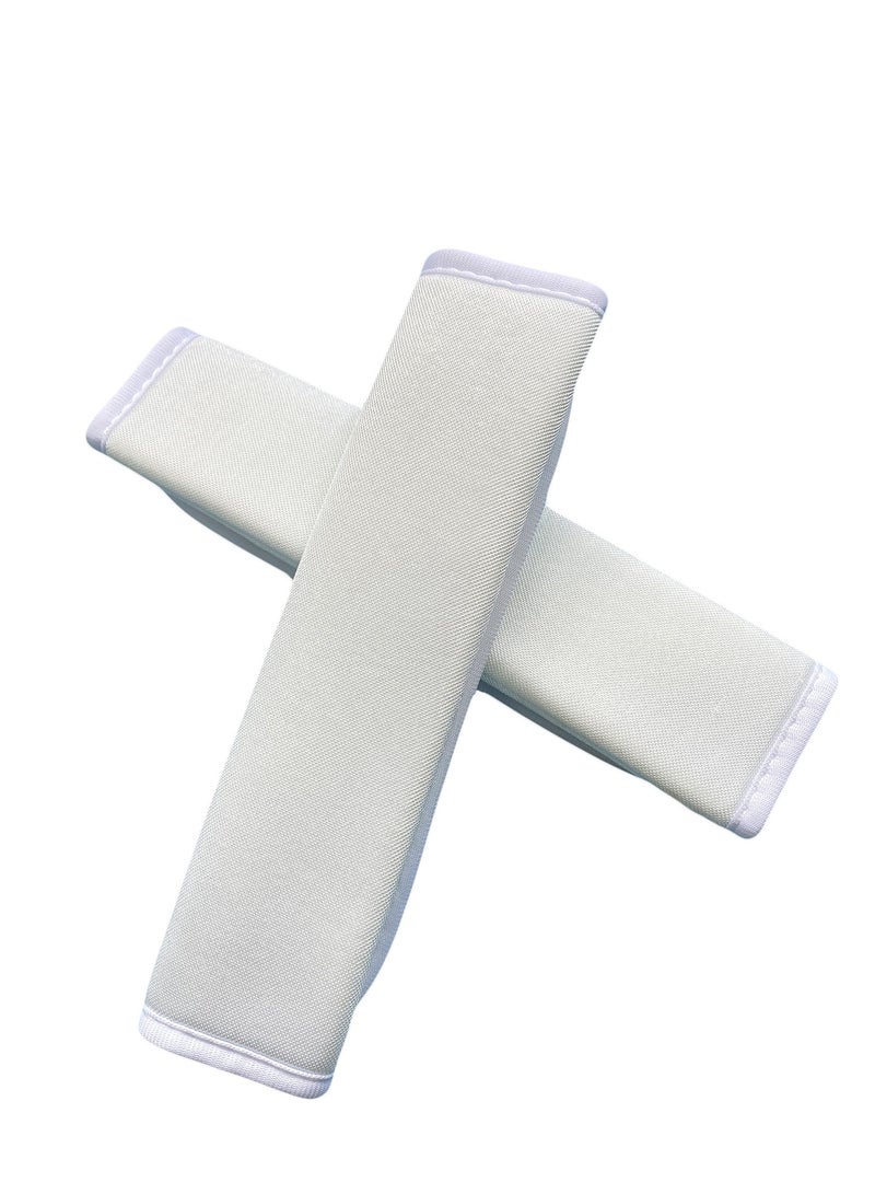 Generic 2 PCS Car Seat Belt Pads Cover Soft Seat belt Shoulder Pad Safety Belt Strap Shoulder Pad Comfortable Ice Silk Fabric(White)  - Image 4