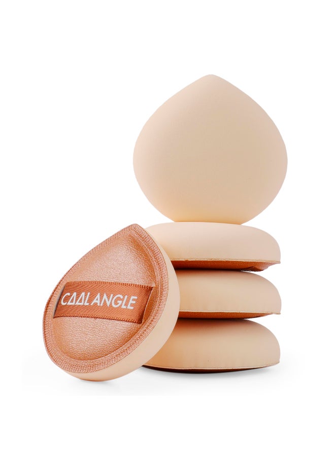 COOL-ANGLE COOLANGLE 5Pcs Brown Makeup Sponge For Foundation Concealer And Powder Latex Free Blender Sponge For Natural And Easy Makeup Soft Longlasting And Beginnerfriendly Medium - Image 2