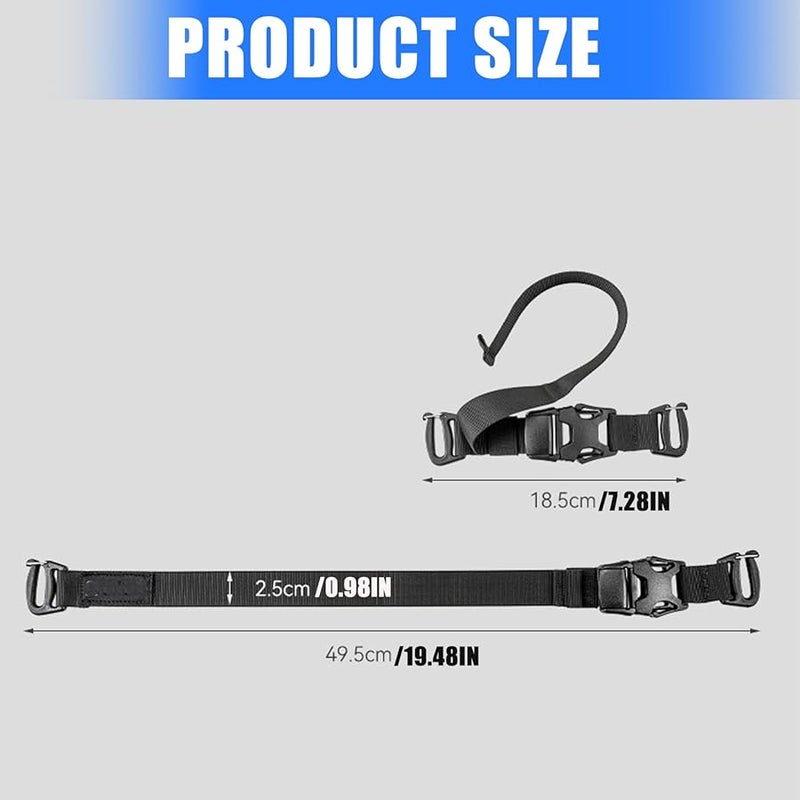 Khaki Heavy Duty Adjustable Gear Straps with Quick Release Buckles for Backpacks Tents Outdoor Equipment - Image 4