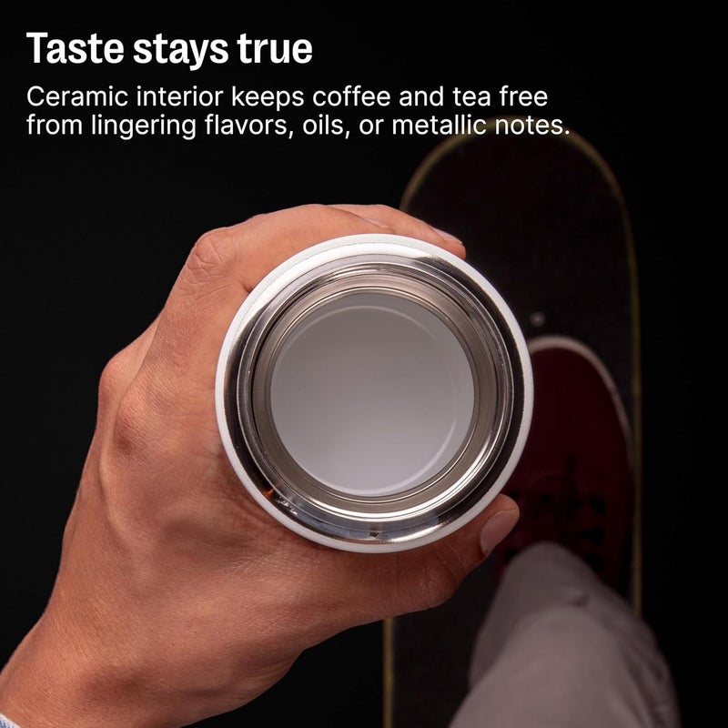 FELLOW 20 oz Carter Cold Travel Iced Coffee Mug - Stainless Steel Vacuum-Insulated Iced Coffee Tumbler with Spill Resistant lid and Straw - Desert Rose - Image 4