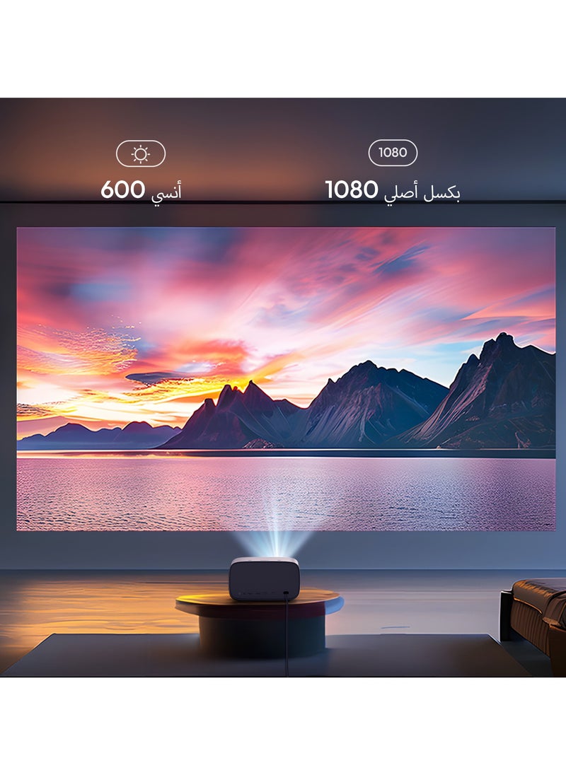 فيشاو جهاز عرض A18 Full HD 1080P 2K 4K Video WiFi 6 Auto Focus 600Ansi Android 9.0 جهاز عرض ذكي للسينما المنزلية  - Image 2