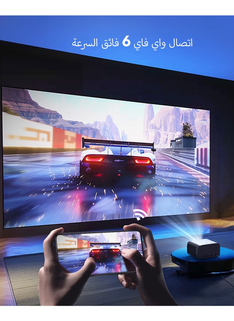 فيشاو جهاز عرض A18 Full HD 1080P 2K 4K Video WiFi 6 Auto Focus 600Ansi Android 9.0 جهاز عرض ذكي للسينما المنزلية  - Image 4
