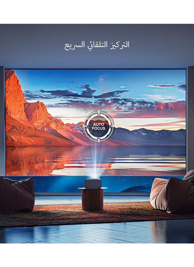 فيشاو جهاز عرض A18 Full HD 1080P 2K 4K Video WiFi 6 Auto Focus 600Ansi Android 9.0 جهاز عرض ذكي للسينما المنزلية  - Image 5