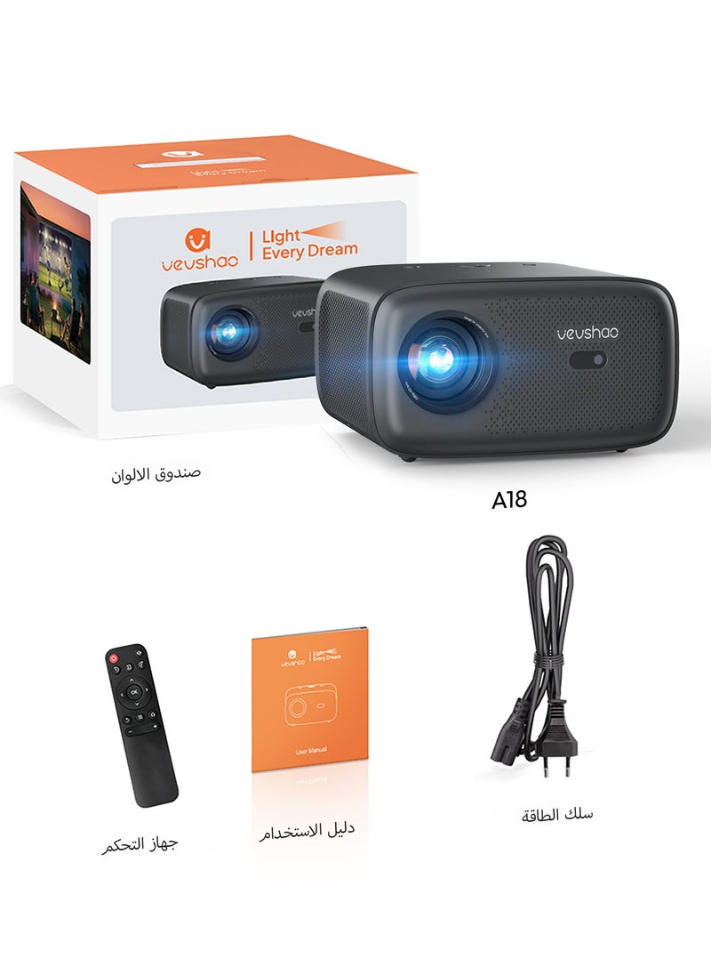 A18 Projector Full HD 1080P 2K 4K Video WiFi 6 Auto Focus 600Ansi Android 9.0 Home Theater Smart Projector