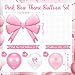 Kasyat 2 Sets Pink Bow Birthday Party Decorations Bow Balloon Centerpieces for Tables Coquette Birthday Pink and White Balloon Stand Kit for Bridal Princess Party Decorations - Image 4