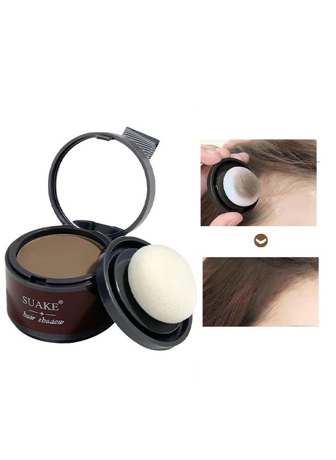 SUAKE - Hair Shadow Powder,Hairline Powder, Shadow Powder Quickly Covers Hair Roots, Brow and Beard Lines Anti-Smudge 48 Hours, For Bald Spots, Forehead Grooming Powder Instant Coverage for Hairline-01#Brown - Image 1