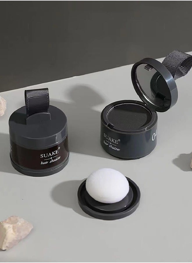 SUAKE - Hair Shadow Powder,Hairline Powder, Shadow Powder Quickly Covers Hair Roots, Brow and Beard Lines Anti-Smudge 48 Hours, For Bald Spots, Forehead Grooming Powder Instant Coverage for Hairline-01#Brown - Image 1