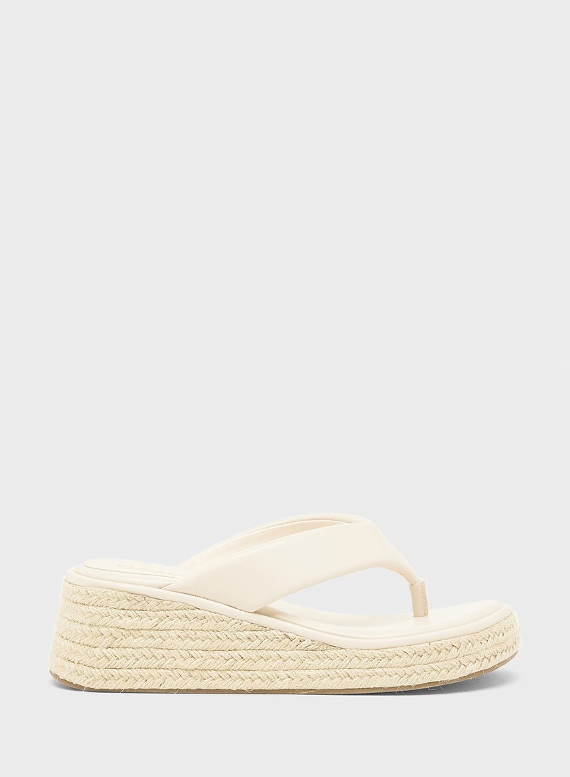 Ginger Mid Wedge Thong Sandal - Image 1
