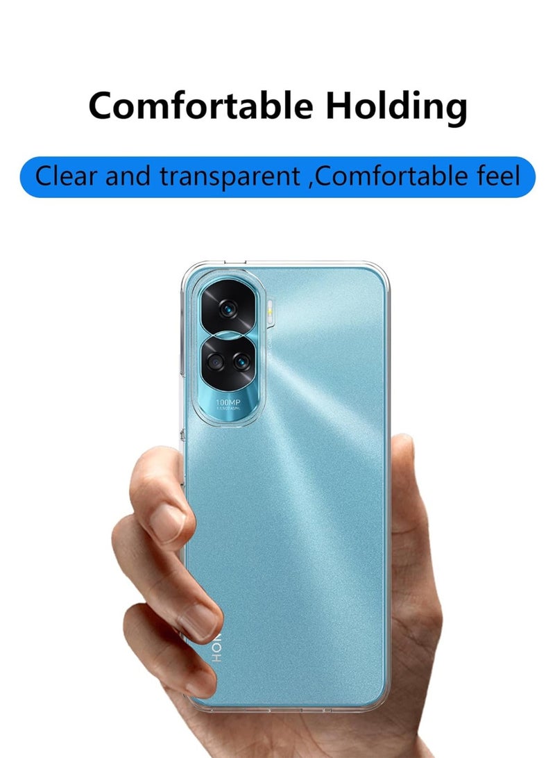 Techie غطاء خلفي شفاف مضاد للصدمات من TPU لHonor 90 Lite، رقيق جداً ومضاد لبصمات الأصابع - Image 4