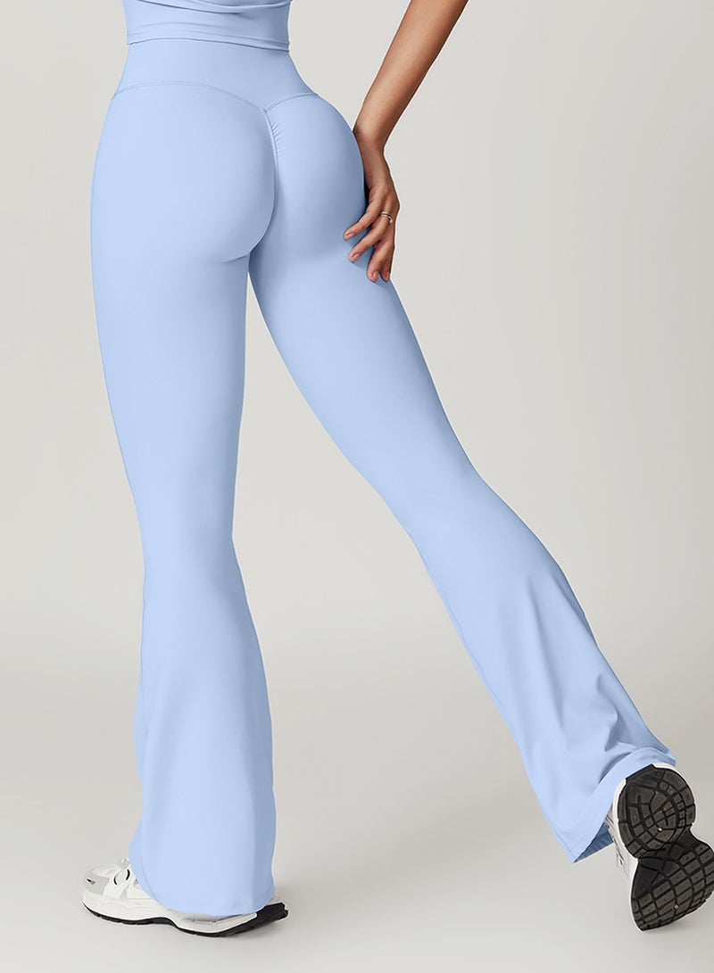 general Womens Flare Leggings Crossover Yoga Pants Push Up Wide Leg Trousers  - Image 4
