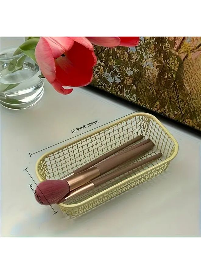 Yellow Stackable Storage Basket Multi-Purpose Desktop Organizer - Image 3