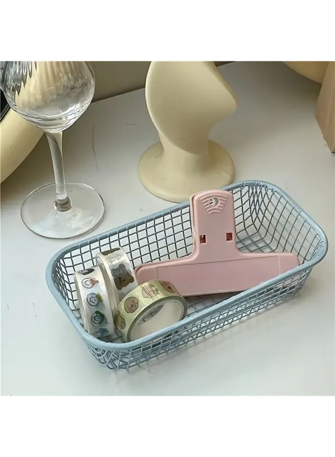 Yellow Stackable Storage Basket Multi-Purpose Desktop Organizer - Image 2