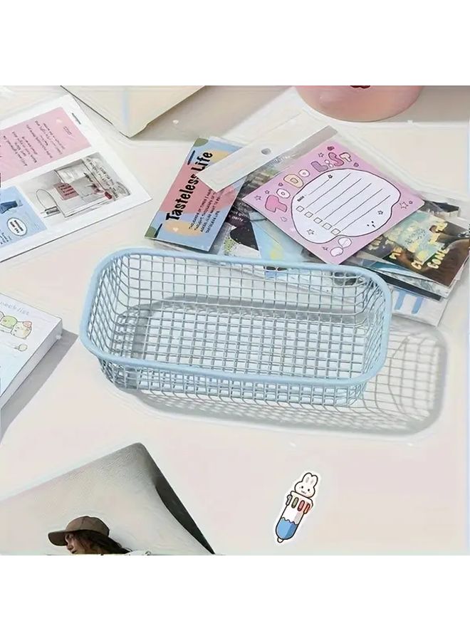 Yellow Stackable Storage Basket Multi-Purpose Desktop Organizer - Image 5