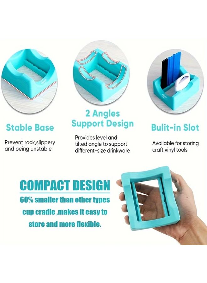 Blue Compact Anti Slip Cup Holder For Thermos Mugs And Water Bottles - Image 4