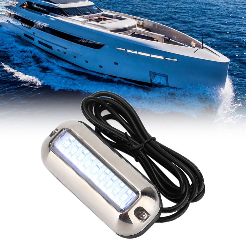ضوء قارب تحت الماء أزرق 27 LED 74 لومن ساطع IP68 مصباح مؤخرة بحري - Image 4