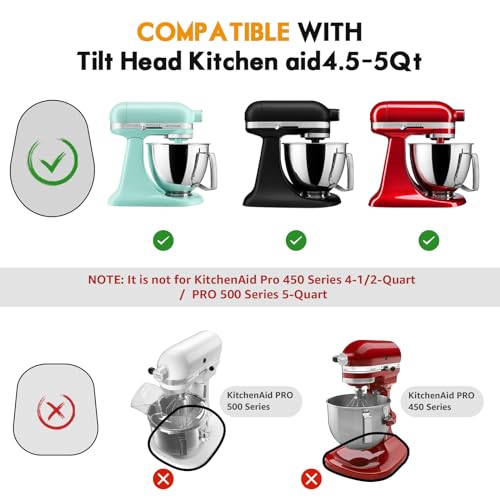 JAYOBGO Bamboo Mixer Slider Mat for Tilt Head Kitchen Aid 4.5-5 Qt Stand Mixer, Appliance Sliding Mat for Kitchenaid Artisan 4.5-5 Qt, Kitchen Countertop Storage Accessories Mixer Moving Tray Attachments - Image 2