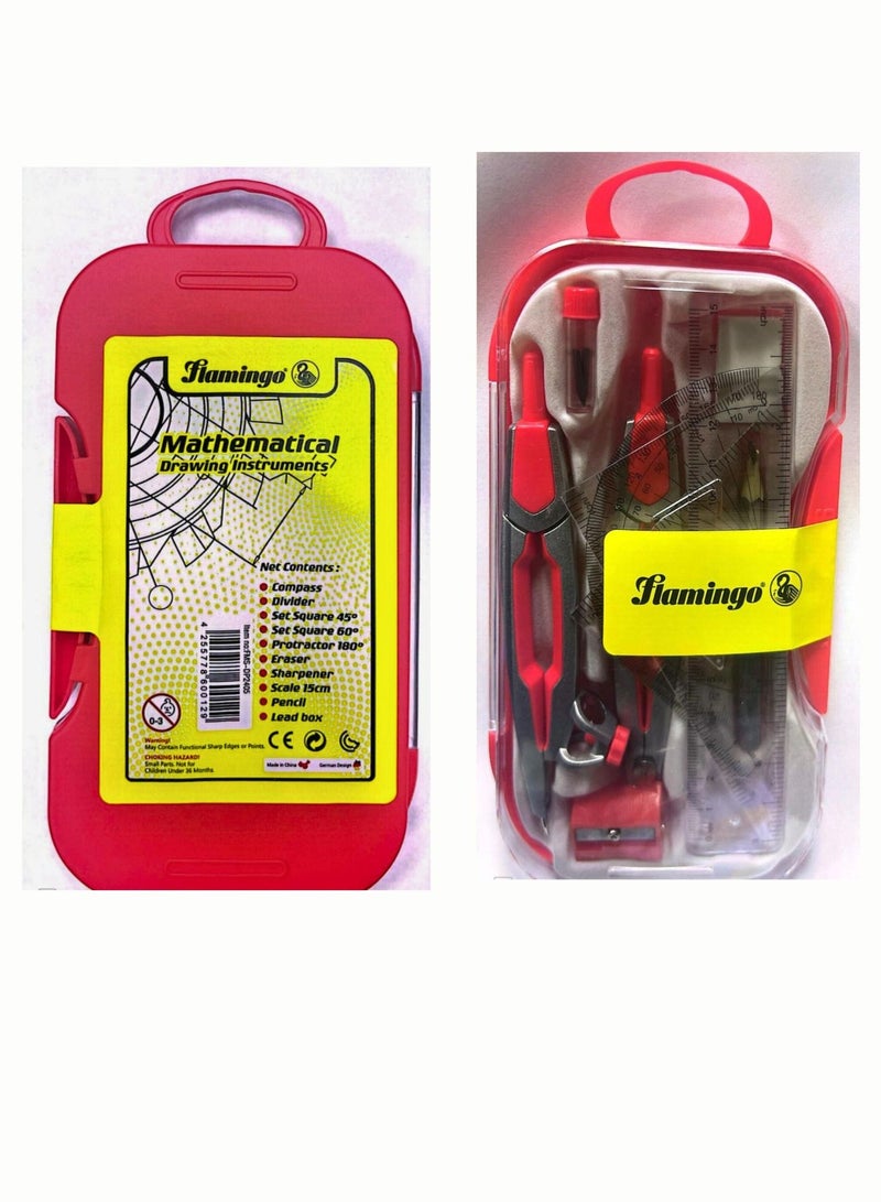 Flamingo Mathematical Instrument Set Assorted Color - Image 3
