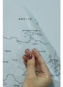 Pi Papers - World Map - Static Smart Paper with Non-Adhesive Holding Note Document Photo Paper Holder - Image 1