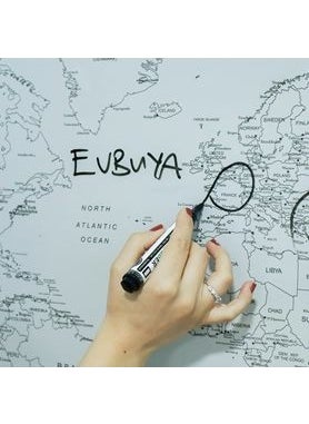 Pi Papers - World Map - Static Smart Paper with Non-Adhesive Holding Note Document Photo Paper Holder - Image 1