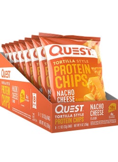 Quest Nutrition Tortilla Style Protein Chips Nacho Cheese( 32g Pack of 8)