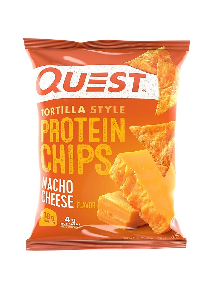 QUEST NUTRITION - Quest Nutrition Tortilla Style Protein Chips Nacho Cheese( 32g Pack of 8) - Image 1