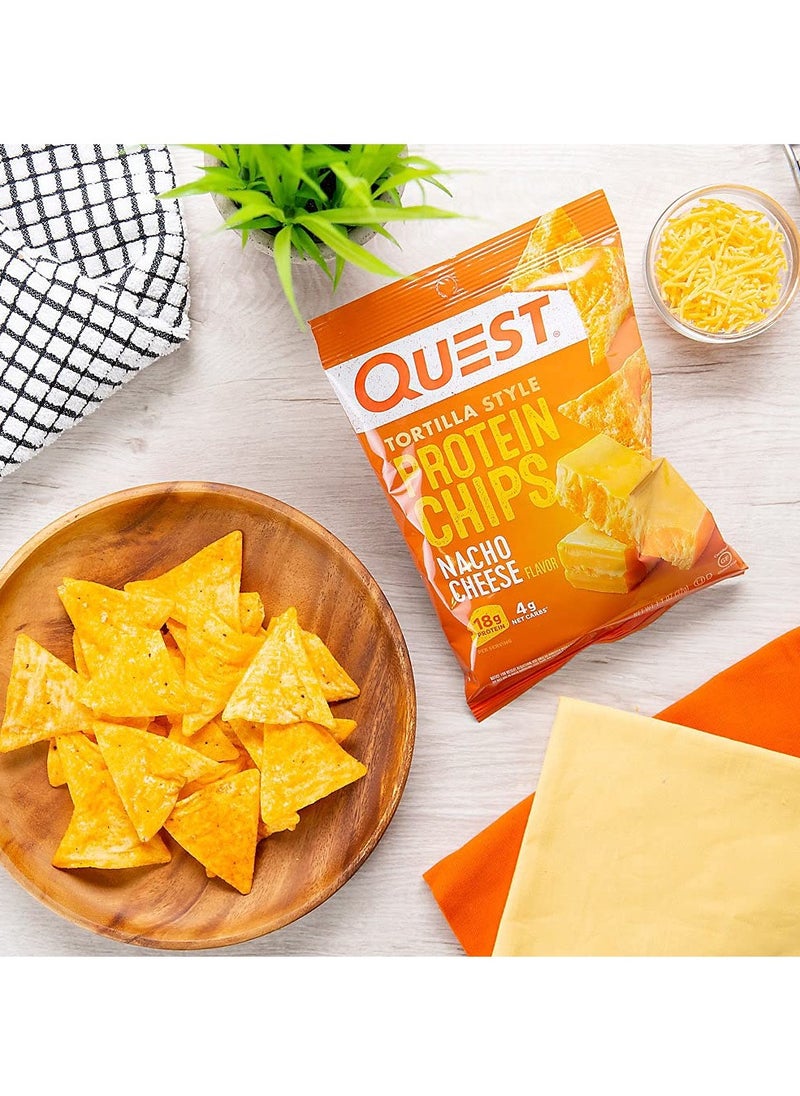 QUEST NUTRITION - Quest Nutrition Tortilla Style Protein Chips Nacho Cheese( 32g Pack of 8) - Image 1