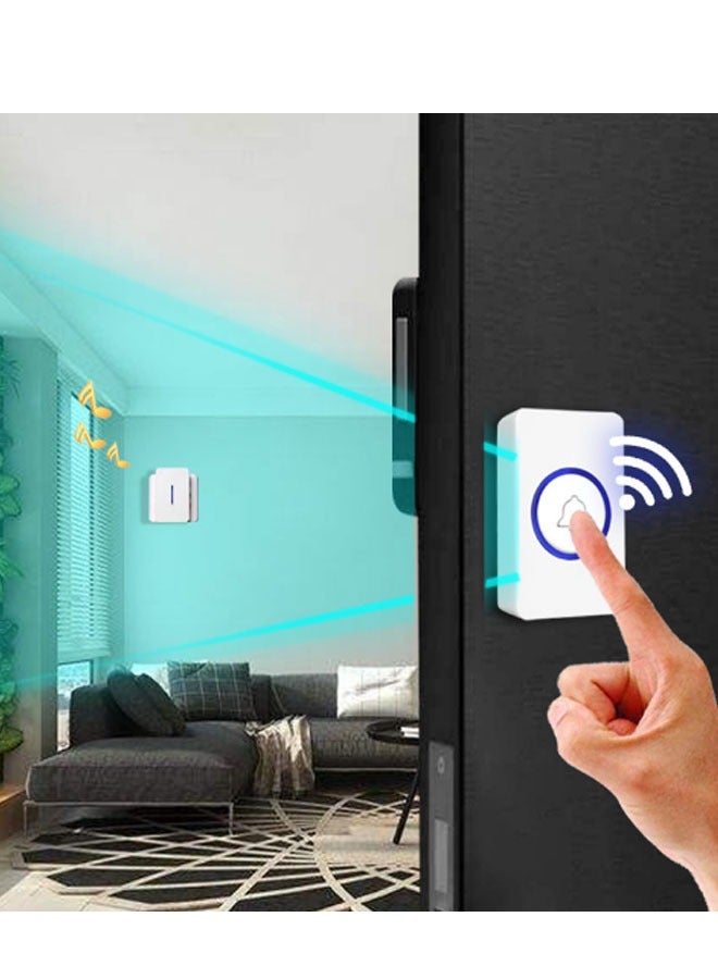 2 Pieces Long Distance Transmission of Wireless Doorbell with Multiple Ring Tones Available - Image 2