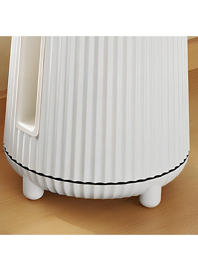 Noon East Rotating Plastic Kitchen Utensil Holder Caddy with Sturdy No-Tip Base  for Kitchen Counter, Self Draining, Small Utensil Cutlery Flatware, 19.8 x 19.8 x 21.5 cm, White - Image 5