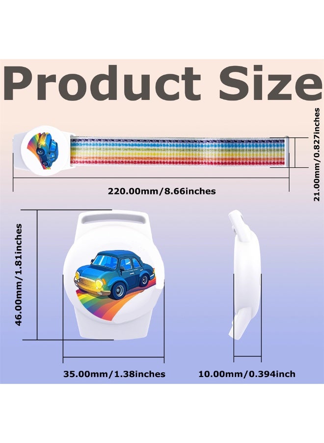 2 Pack AirTag Bracelet for Kids, Cute Kid Air Tag Wristband Adjustable Hidden Watch Band Air Tag Holder for Apple Air Tag, Soft Silicone Waterproof Air Tag Case for Kid - Image 5