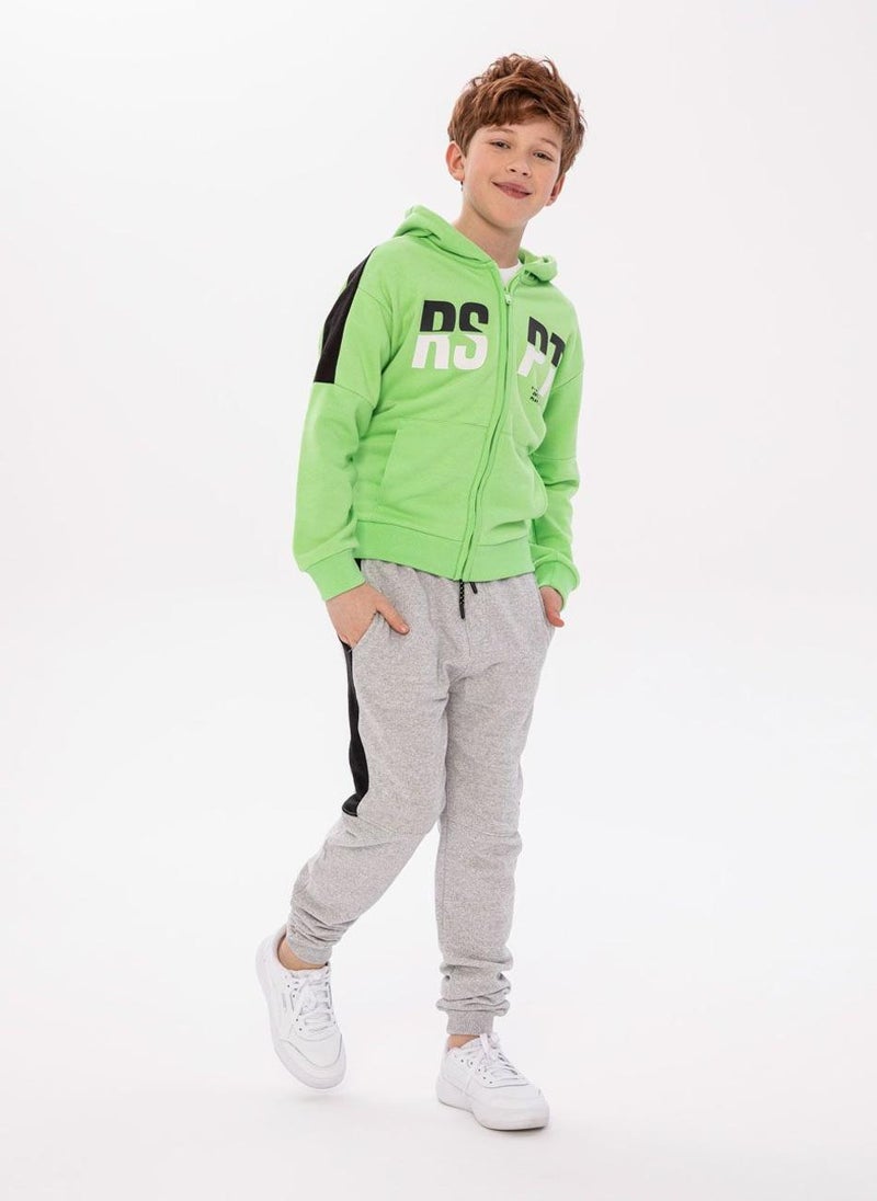 مينوتي بنطال رياضي أولادي بخصر مطاط ورباط وجوانب عصرية - Image 1