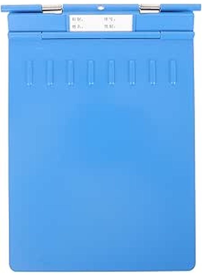 Blue Plastic Heavy Duty Nursing Clipboard with Storage for Medical Records - Image 1