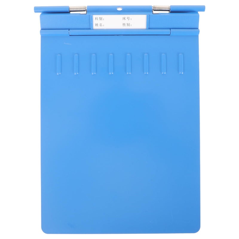 Blue Plastic Heavy Duty Nursing Clipboard with Storage for Medical Records - Image 2