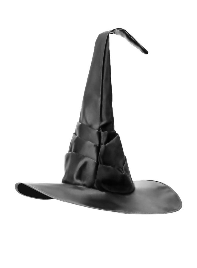 LKQBBSZ Halloween Witch Hat Black Large Ruched Witch Hat for Women Men Wizard Pointed Cap Cosplay Costume Accessories - Image 4