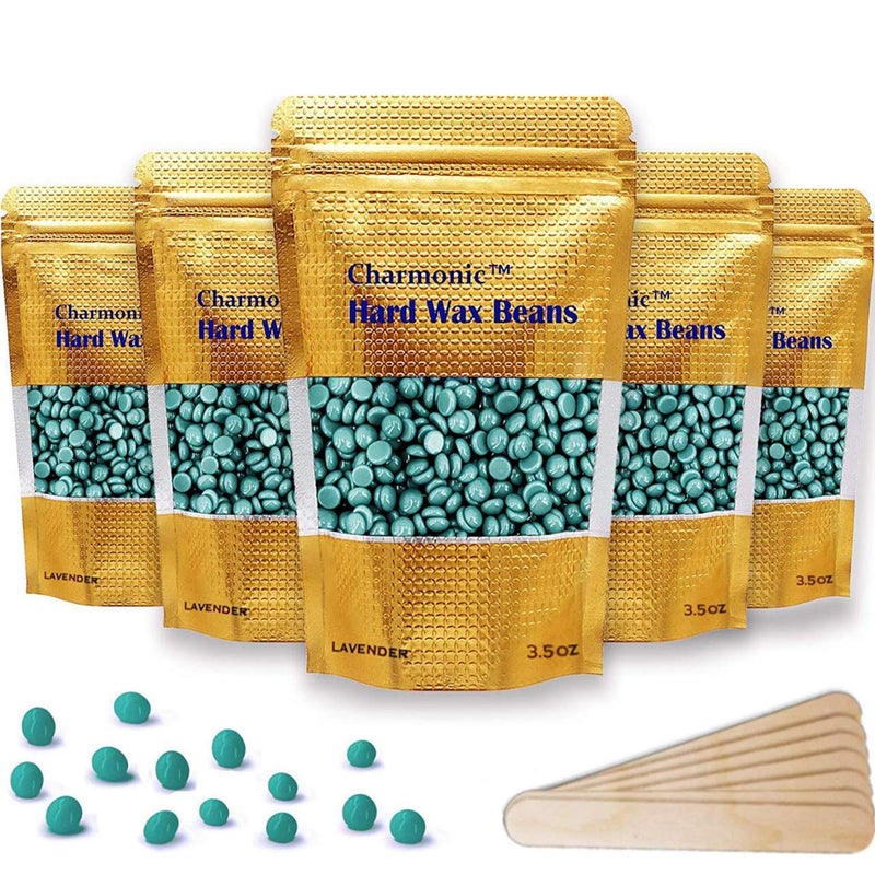 Charmonic 1.1 lb/ 500g Wax Beads, Hard Waxing Beads for Face, Eyebrow, Brazilian, Legs, Body and Bikini Hair Wax Removal, Wax Beans, At Home Waxing Kit for Women & Men - Image 1
