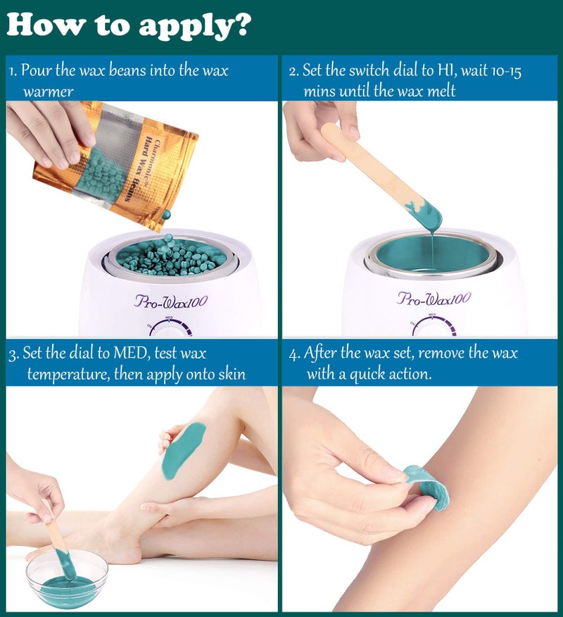 Charmonic 1.1 lb/ 500g Wax Beads, Hard Waxing Beads for Face, Eyebrow, Brazilian, Legs, Body and Bikini Hair Wax Removal, Wax Beans, At Home Waxing Kit for Women & Men - Image 4