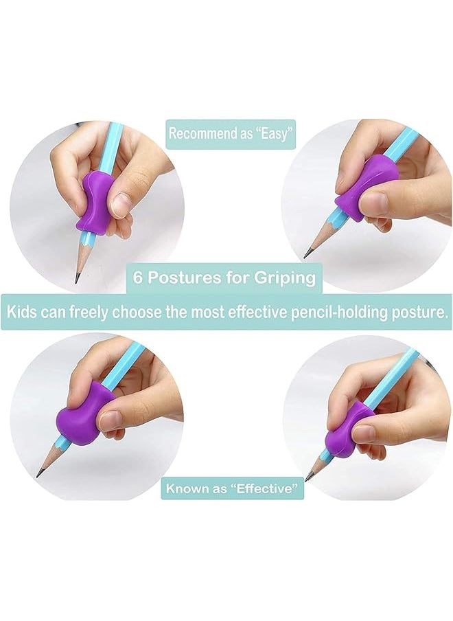 X spring - Pencil Grip 10 Pcs Pencil Grips For Kids Handwriting Pen Holders For Toddlers Writing Practice Tools Pencil Grippers For Correction Aid Universal Colorful Pencil Grippers Writing Aid - Image 1