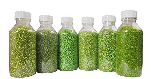 eshoppee eshoppee 11/0 2mm 300gm 6 color shades x 50 gm multicolor glass seed beads for jewellery making kit art and crafts materials for embroidery necklace bracelet earring making materials diy kit (green color family)  - Image 1