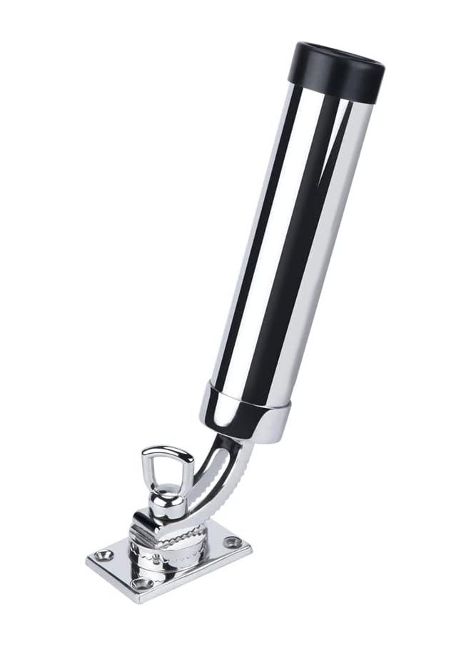 The White Shop - White Shop All Angle Deck-Mount Adjustable Fishing Rod Holder - 360° Adjustable - Flange Mount 90 Degrees, Marine Quality - Image 1