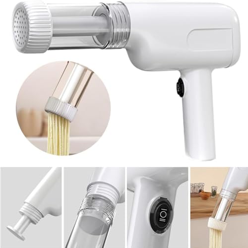 Jolfay Handheld Electric Pasta Maker, 6 -in-1 Cord- Less Pasta Maker Machine, Portable Noodle Maker with Noodle Molds, Automatic Noodle Press Machine, Homemade Spaghetti Maker for Kitchen - Image 3