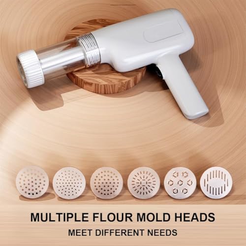 Jolfay Handheld Electric Pasta Maker, 6 -in-1 Cord- Less Pasta Maker Machine, Portable Noodle Maker with Noodle Molds, Automatic Noodle Press Machine, Homemade Spaghetti Maker for Kitchen - Image 4
