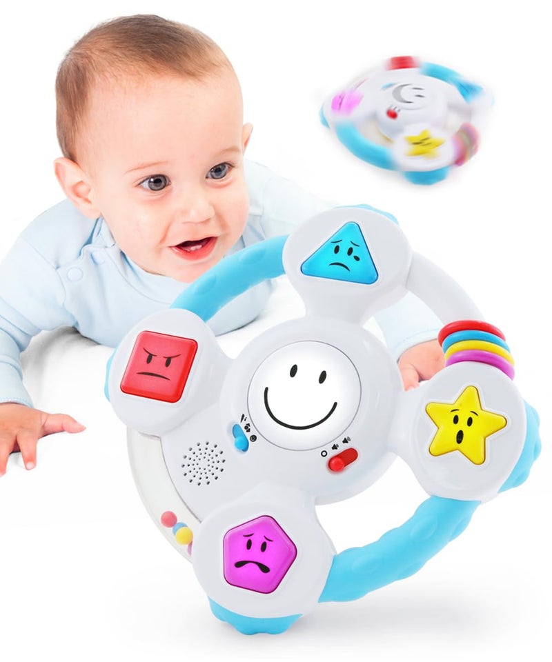 BEST LEARNING My Spin & Learn Steering Wheel - Interactive Educational Toys for 6 to 36 Months Old Babies & Toddlers - Learn Colors, Shapes, Feelings & Music - Birthday Gifts for Children - Image 1